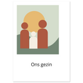 Familieposter Samen met witte rand en de persoonlijke tekst Ons gezin